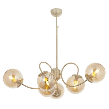 Lustra Maral ASI 6 brate, 6xE14-40W, crem patina aurie 4032-45-06 Lustra Maral ASI 6 brate, 6xE14-40W, crem patina aurie 4032-45-06