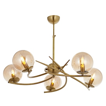 Lustra Zulay ASI 5 brate, 5xE14-40W, antiq 1020-52-05 Lustra Zulay ASI 5 brate, 5xE14-40W, antiq 1020-52-05