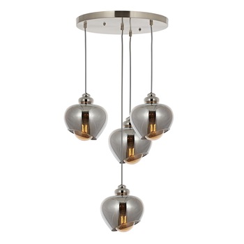 Lustra Lotus ASI 4 brate, 4xE27-60W, crom satinat 4041-53-04 Lustra Lotus ASI 4 brate, 4xE27-60W, crom satinat 4041-53-04