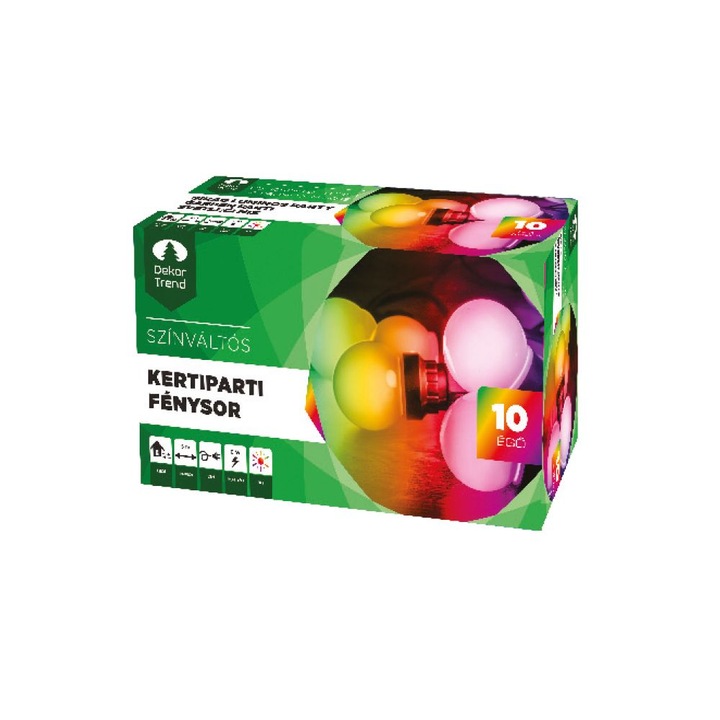 Instalatie de Craciun, Dekortrend, 5 lumini opal, RGB