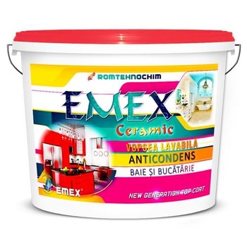 Vopsea Lavabila Anticondens “Emex Ceramic”, Alb, Bidon 7 Litri Vopsea Lavabila Anticondens “Emex Ceramic”, Alb, Bidon 7 Litri