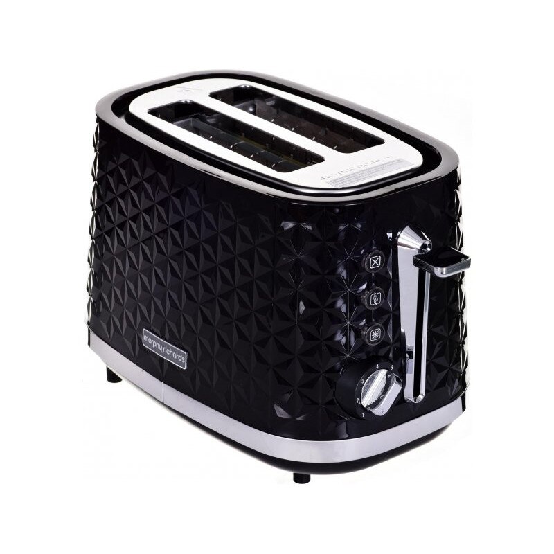 Prajitor de paine Morphy Richards Vector 228311, 900 W, 2 felii, Negru