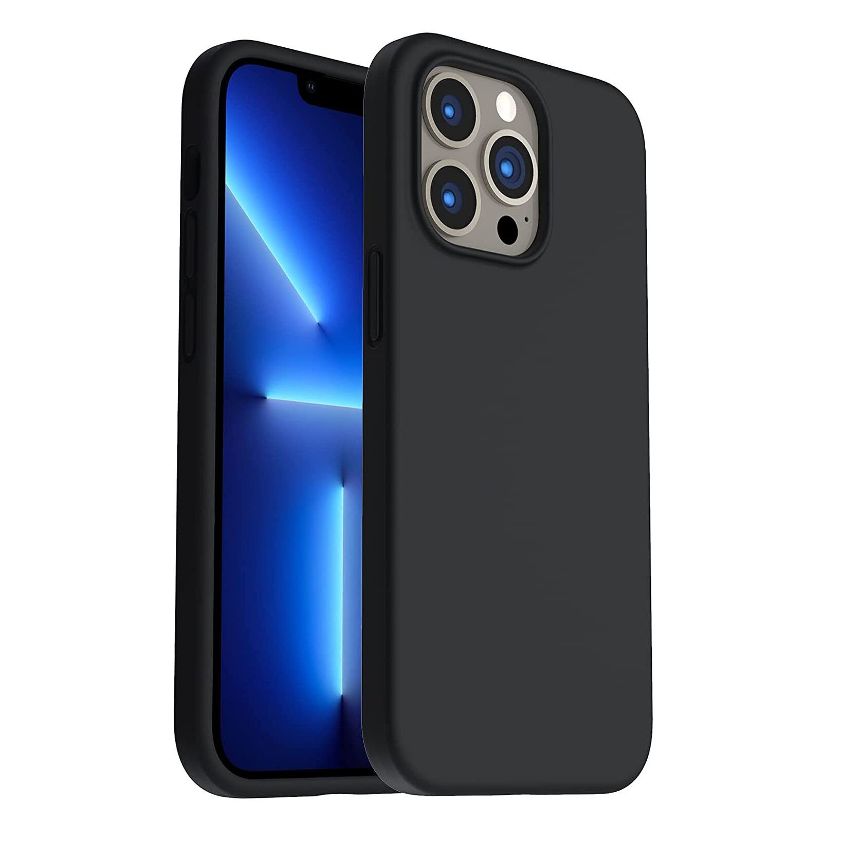 Husa protectie pentru iPhone 13 Pro, slim din silicon, cu interior de catifea, Rosu, Joyshell