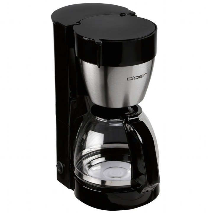 Cafetiera Cloer 5019, 800 W, 1.25 l, 10 cesti, oprire automata, Negru