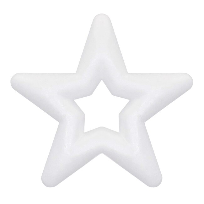 Stea din polistiren decoratiune pentru Craciun, 12cm, culoare alb