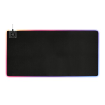 Mousepad de gaming RGB cu incarcare wireless DELTACO GAMING DMP330 XXL, 1190x590x4mm, margini cusute, neopren, negru Mousepad de gaming RGB cu incarcare wireless DELTACO GAMING DMP330 XXL, 1190x590x4mm, margini cusute, neopren, negru
