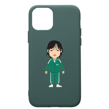 Husa Premium Silicon Compatibila Cu Apple iPhone 11, Squid Game - Gamer 067, cu interiorul din material textil, protectie camera, Forest Green, PFG840 Husa Premium Silicon Compatibila Cu Apple iPhone 11, Squid Game - Gamer 067, cu interiorul din material textil, protectie camera, Forest Green, PFG840