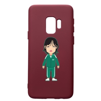 Husa Premium Silicon compatibila cu Samsung Galaxy S9, Squid Game - Gamer 067, cu interiorul din material textil, protectie camera, Burgundy, PBR840 Husa Premium Silicon compatibila cu Samsung Galaxy S9, Squid Game - Gamer 067, cu interiorul din material textil, protectie camera, Burgundy, PBR840