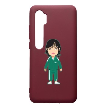 Husa Premium Silicon compatibila cu Xioami Mi Note 10, Squid Game - Gamer 067, cu interiorul din material textil, protectie camera, Burgundy, PBR840 Husa Premium Silicon compatibila cu Xioami Mi Note 10, Squid Game - Gamer 067, cu interiorul din material textil, protectie camera, Burgundy, PBR840