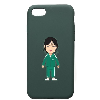 Husa Premium Silicon Compatibila Cu Apple iPhone SE 2 / iPhone 8 / iPhone 7, Squid Game - Gamer 067, cu interiorul din material textil, protectie camera, Forest Green, PFG840 Husa Premium Silicon Compatibila Cu Apple iPhone SE 2 / iPhone 8 / iPhone 7, Squid Game - Gamer 067, cu interiorul din material textil, protectie camera, Forest Green, PFG840