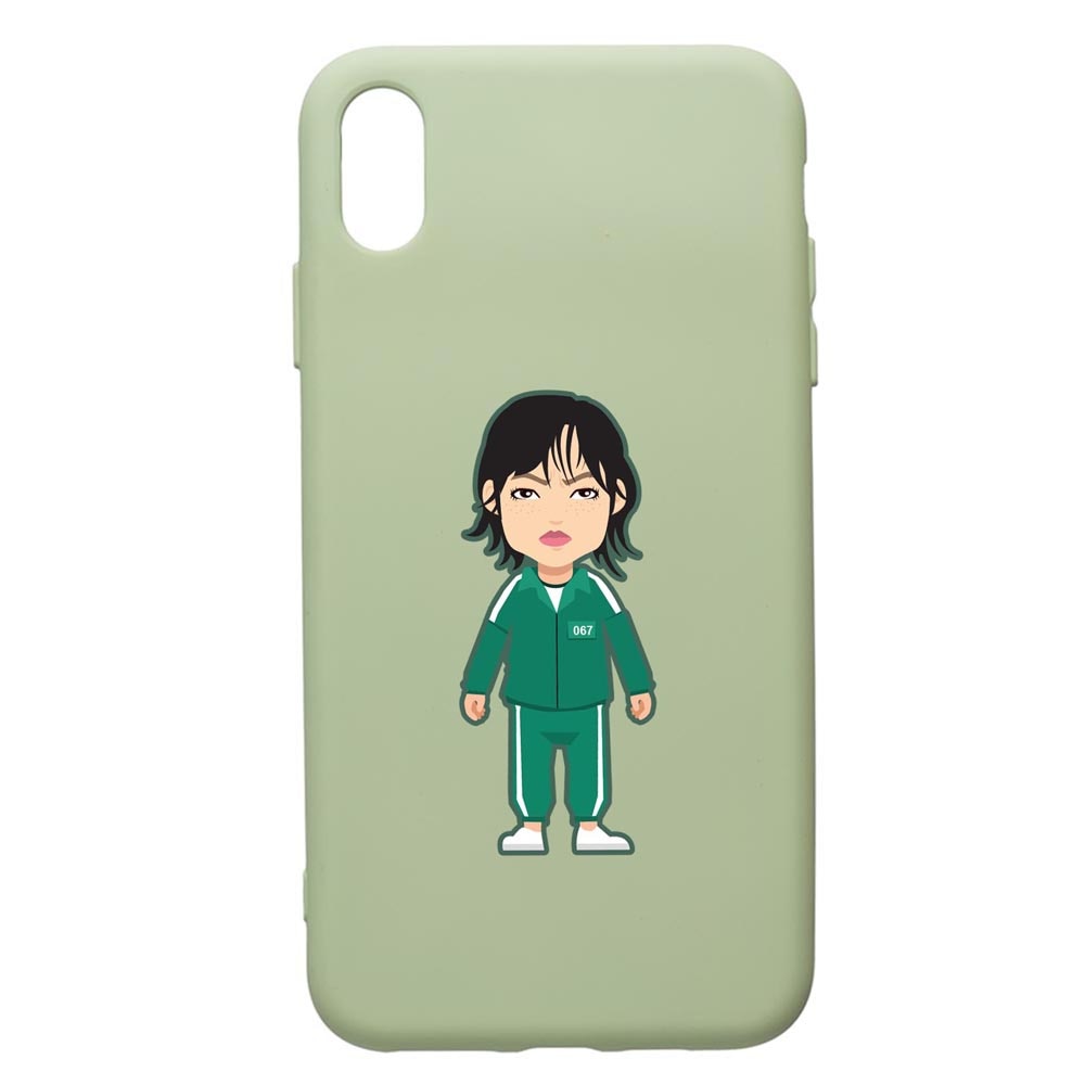 Husa Premium Silicon Compatibila Cu Apple iPhone XR, Squid Game - Gamer 067, cu interiorul din material textil, protectie camera, Beryl, PGR840