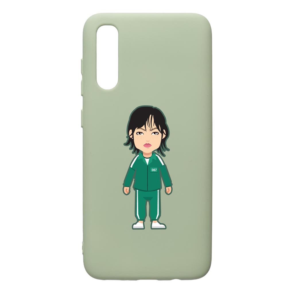 Husa Premium Silicon Compatibila Cu Samsung Galaxy A70, Squid Game - Gamer 067, cu interiorul din material textil, protectie camera, Beryl, PGR840