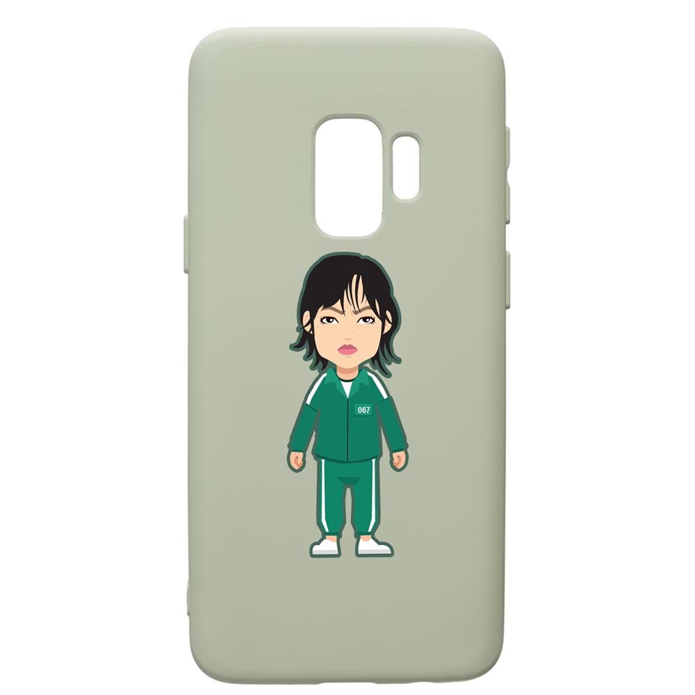 Husa Premium Silicon Compatibila Cu Samsung Galaxy S9, Squid Game - Gamer 067, cu interiorul din material textil, protectie camera, Beryl, PGR840