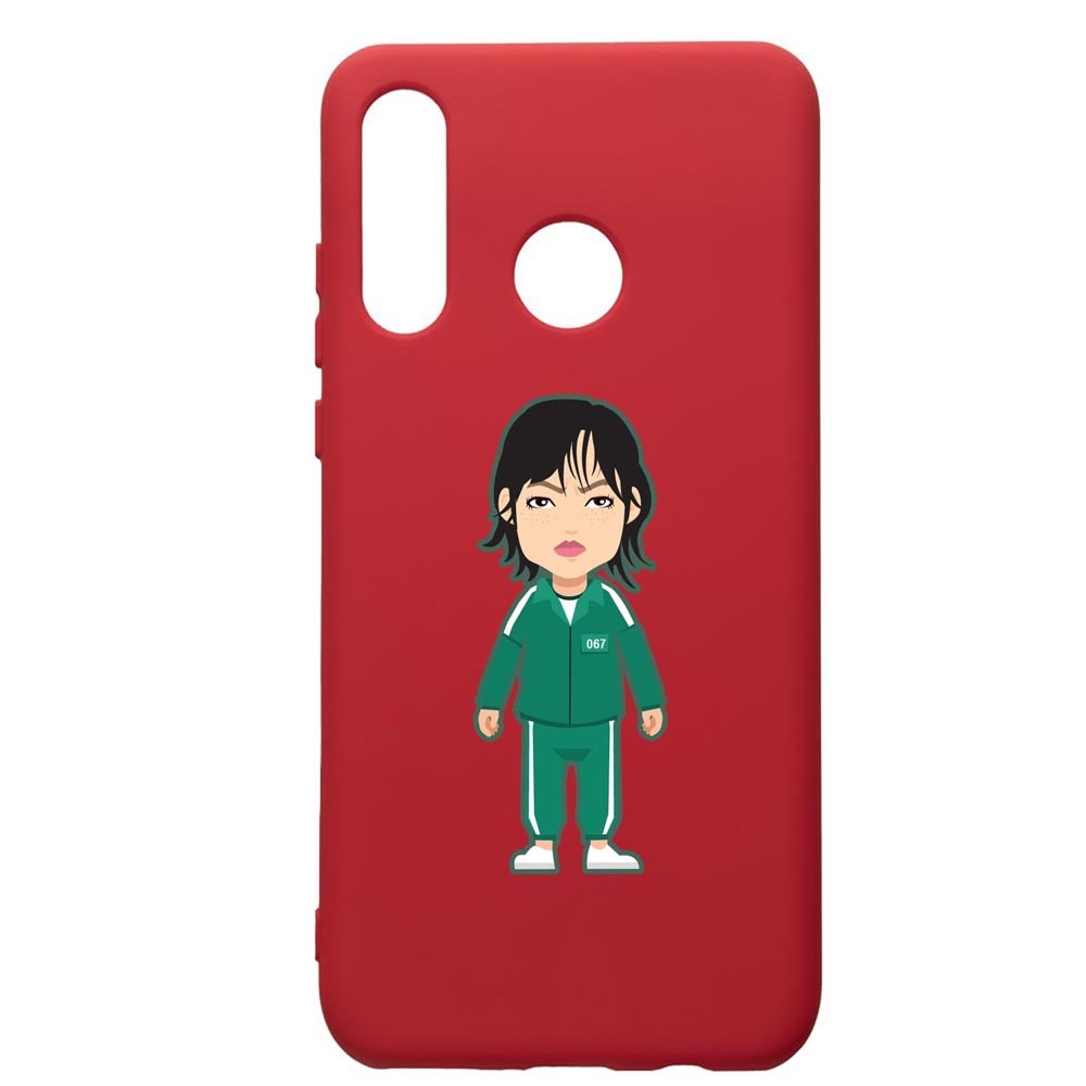 Husa Premium Silicon Compatibila Cu Huawei P30 Lite, Squid Game - Gamer 067, silicon, cu interiorul din material textil, protectie camera, Red, PR840