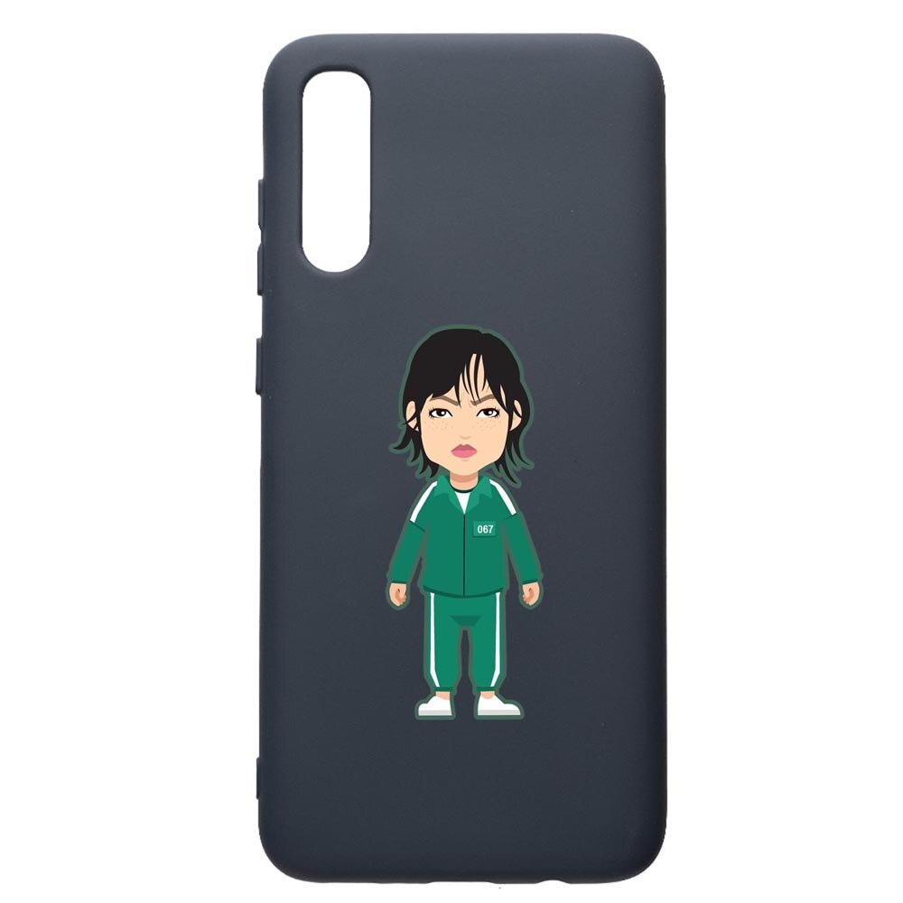 Husa Premium Silicon Compatibila Cu Samsung Galaxy A70, Squid Game - Gamer 067, cu interiorul din material textil, protectie camera, Alaskan Blue, PAB840