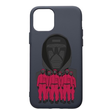 Husa Premium Silicon Compatibila Cu Apple IPhone 12 Pro Max, Squid Game - Front Man And Soldier, cu interiorul din material textil, protectie camera, Alaskan Blue, PAB841 Husa Premium Silicon Compatibila Cu Apple IPhone 12 Pro Max, Squid Game - Front Man And Soldier, cu interiorul din material textil, protectie camera, Alaskan Blue, PAB841