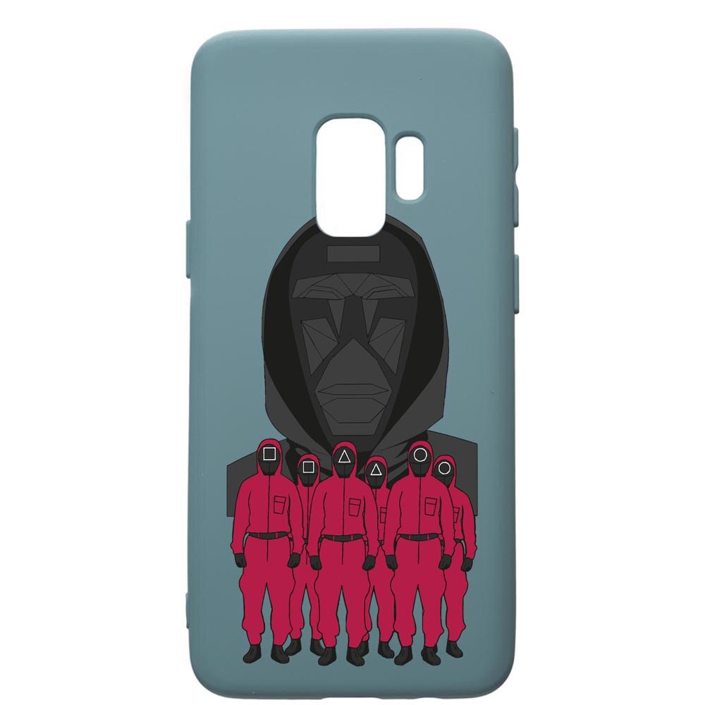 Husa Premium Silicon Compatibila Cu Samsung Galaxy S9, Squid Game - Front Man And Soldier, silicon, cu interiorul din material textil, protectie camera, Cornflower, PCF841