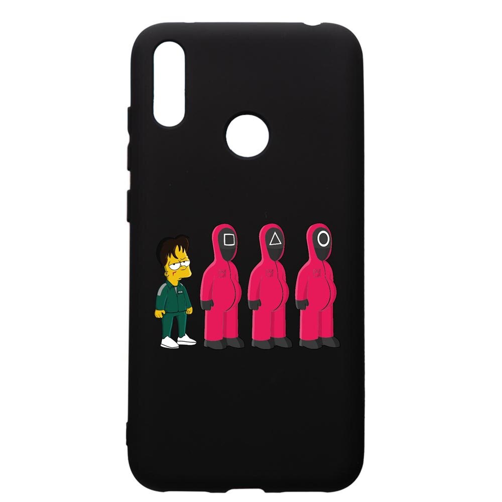 Husa Premium Silicon Compatibila Cu Huawei Y7 2019, Squid Game Simpson, silicon, cu interiorul din material textil, protectie camera, PB842