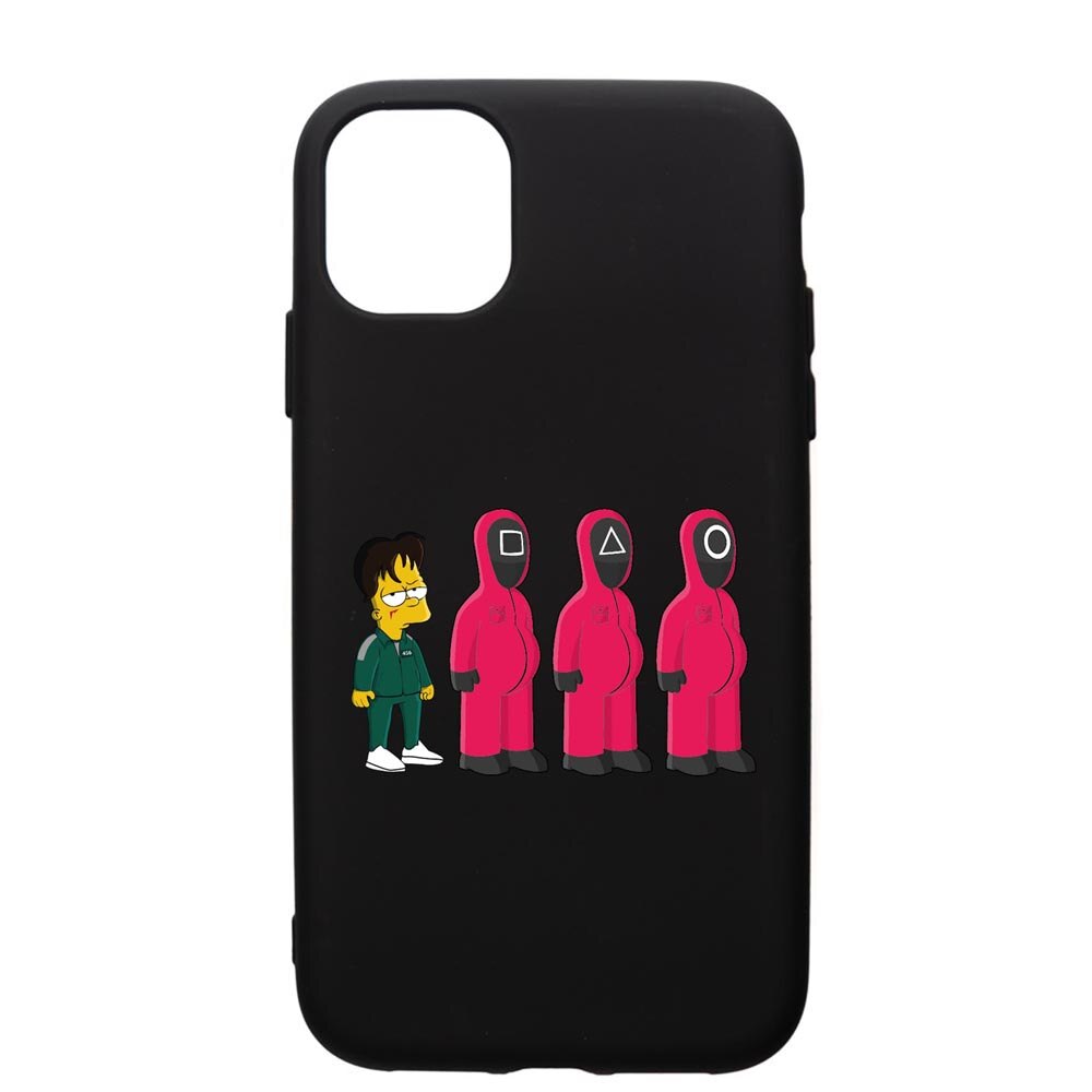 Husa Premium Silicon Compatibila Cu Apple iPhone 12 Pro Max, Squid Game Simpson, silicon, cu interiorul din material textil, protectie camera, PB842