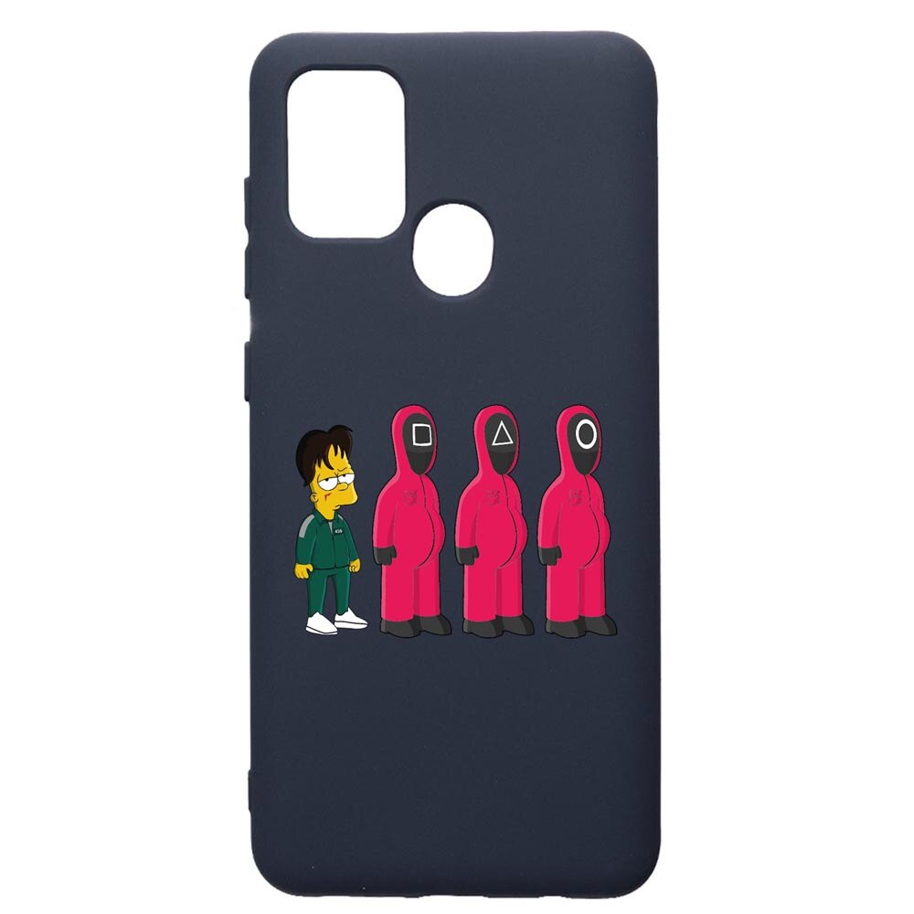 Husa Premium Silicon Compatibila Cu Samsung Galaxy A21S, Squid Game Simpson, cu interiorul din material textil, protectie camera, Alaskan Blue, PAB842
