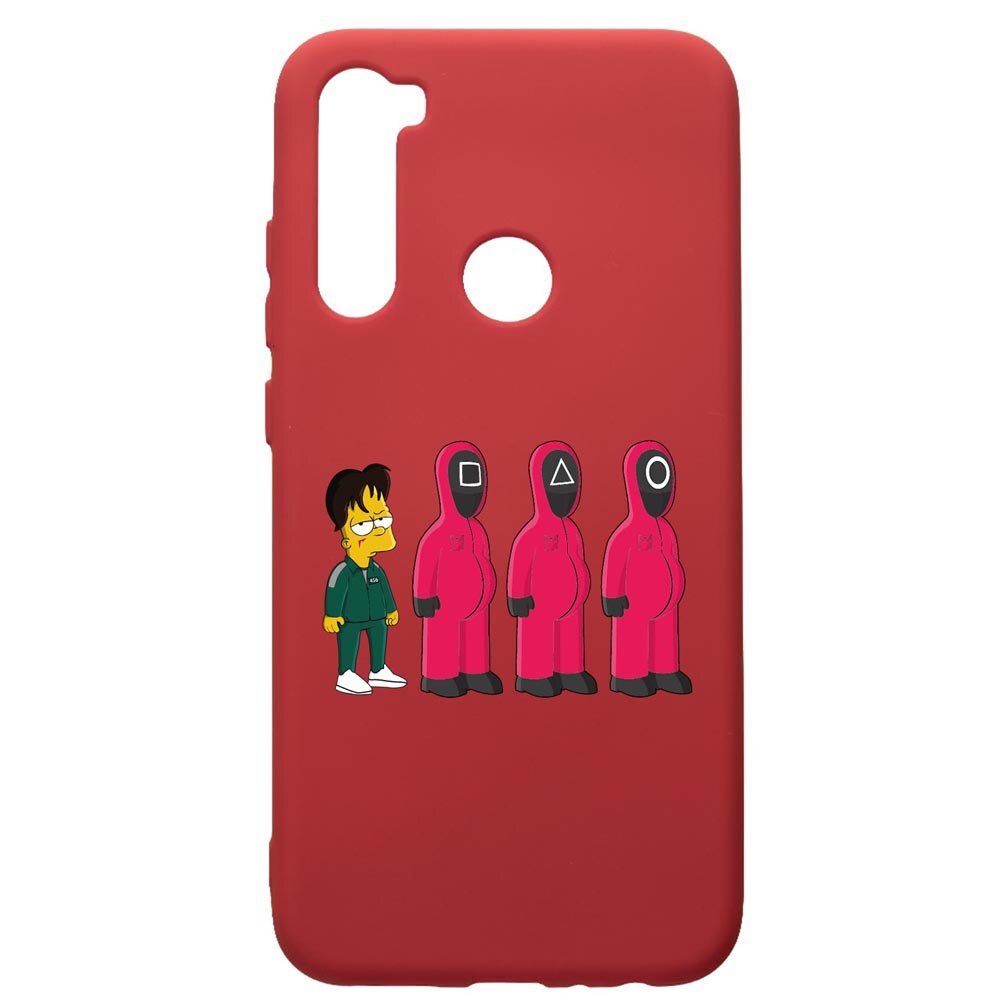 Husa Premium Silicon Compatibila Cu Xiaomi Redmi Note 8, Squid Game Simpson, silicon, cu interiorul din material textil, protectie camera, Red, PR842