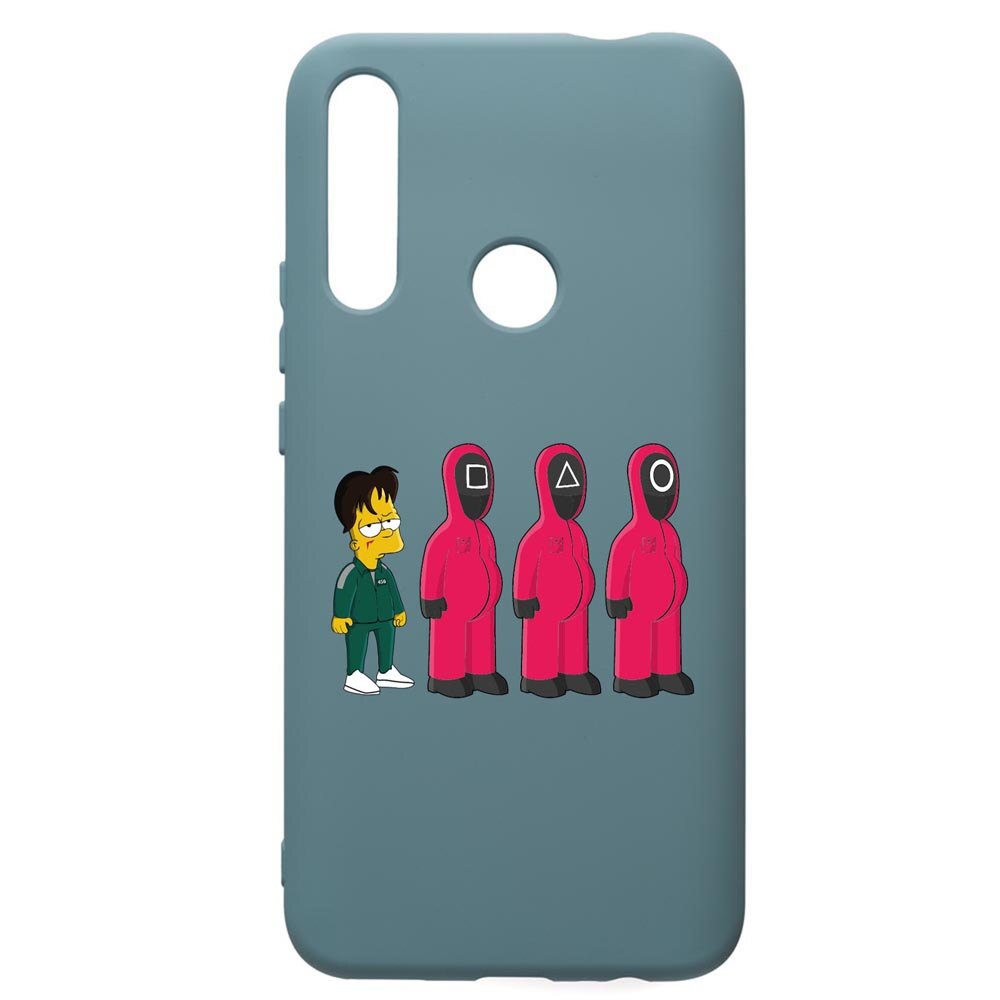 Husa Premium Silicon Compatibila Cu Huawei Y7 2019, Squid Game Simpson, silicon, cu interiorul din material textil, protectie camera, Cornflower, PCF842