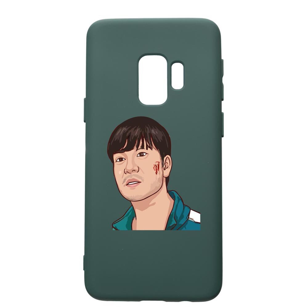 Husa Premium Silicon Compatibila Cu Samsung Galaxy S9, Squid Game - Gamer 218, cu interiorul din material textil, protectie camera, Forest Green, PFG843