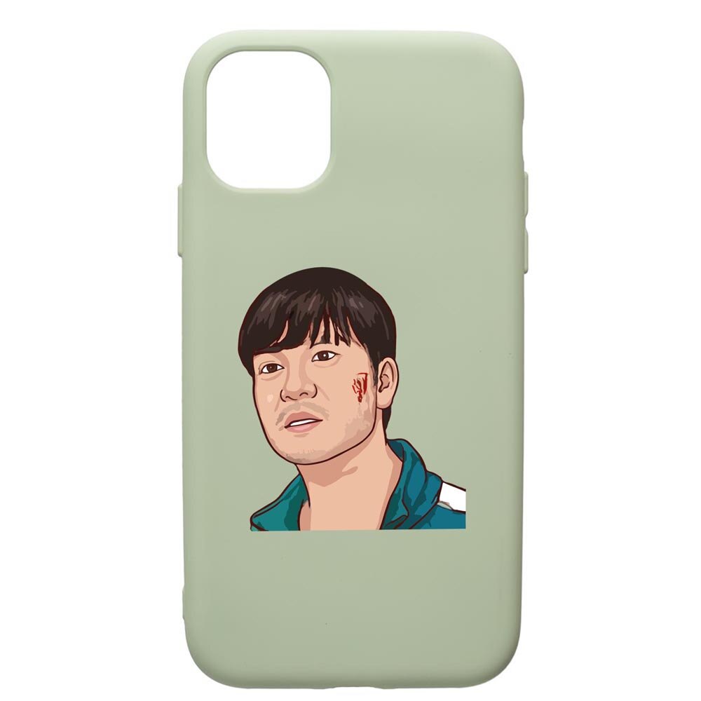 Husa Premium Silicon Compatibila Cu Apple iPhone 12 Pro, Squid Game - Gamer 218, cu interiorul din material textil, protectie camera, Beryl, PGR843