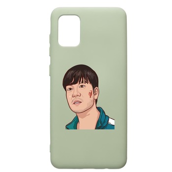 Husa Premium Silicon Compatibila Cu Samsung Galaxy A71, Squid Game - Gamer 218, cu interiorul din material textil, protectie camera, Beryl, PGR843 Husa Premium Silicon Compatibila Cu Samsung Galaxy A71, Squid Game - Gamer 218, cu interiorul din material textil, protectie camera, Beryl, PGR843