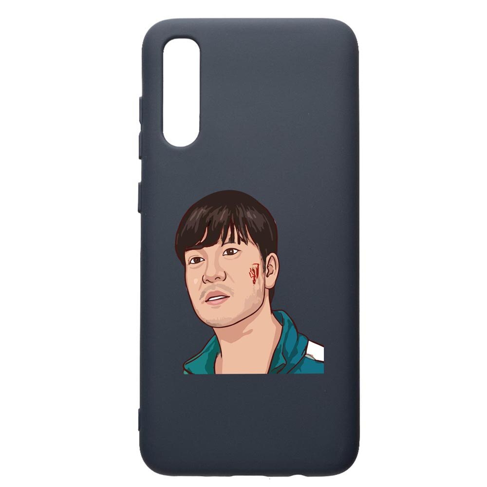 Husa Premium Silicon Compatibila Cu Samsung Galaxy A30S, Squid Game - Gamer 218, cu interiorul din material textil, protectie camera, Alaskan Blue, PAB843