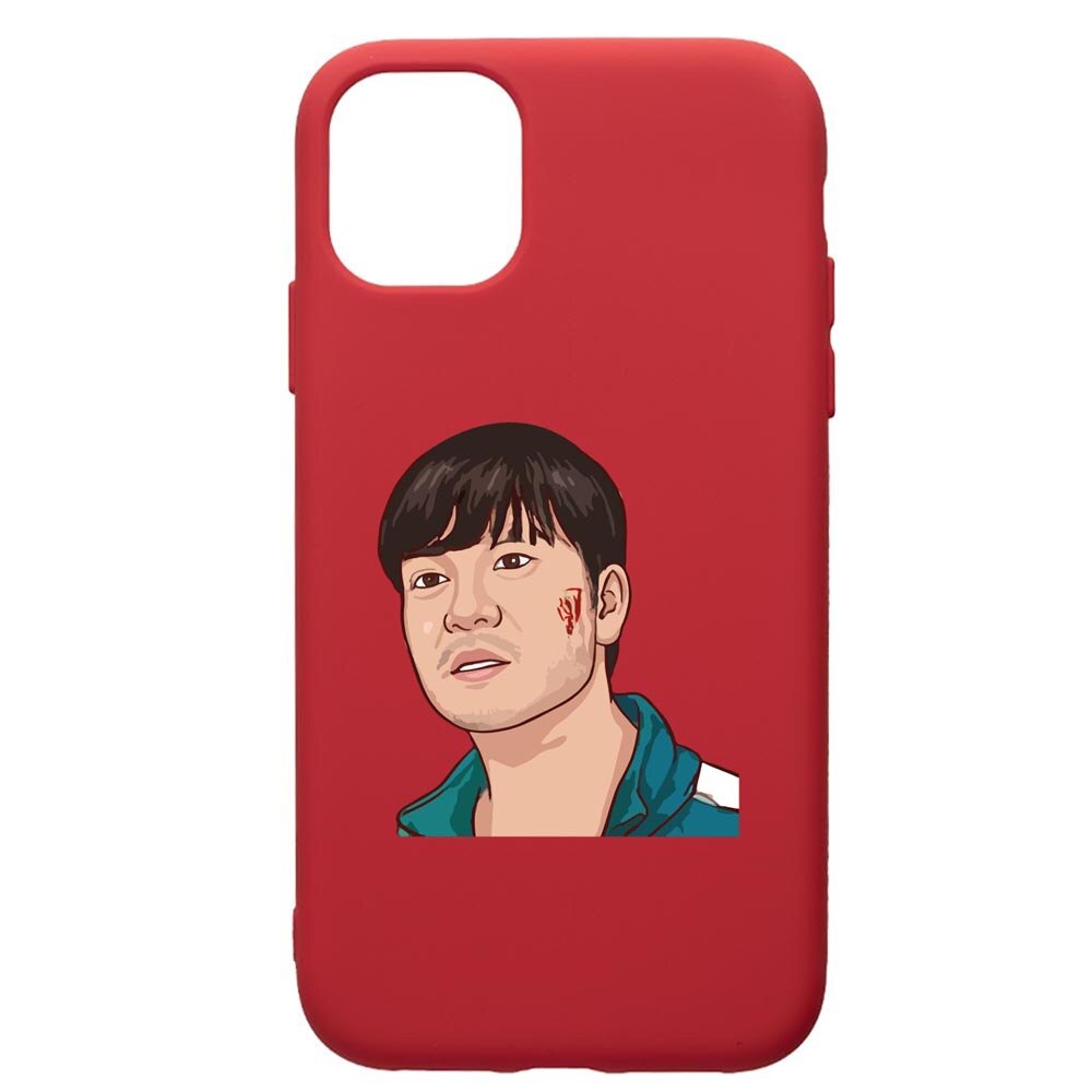 Husa Premium Silicon Compatibila Cu Apple iPhone 11, Squid Game - Gamer 218, silicon, cu interiorul din material textil, protectie camera, Red, PR843