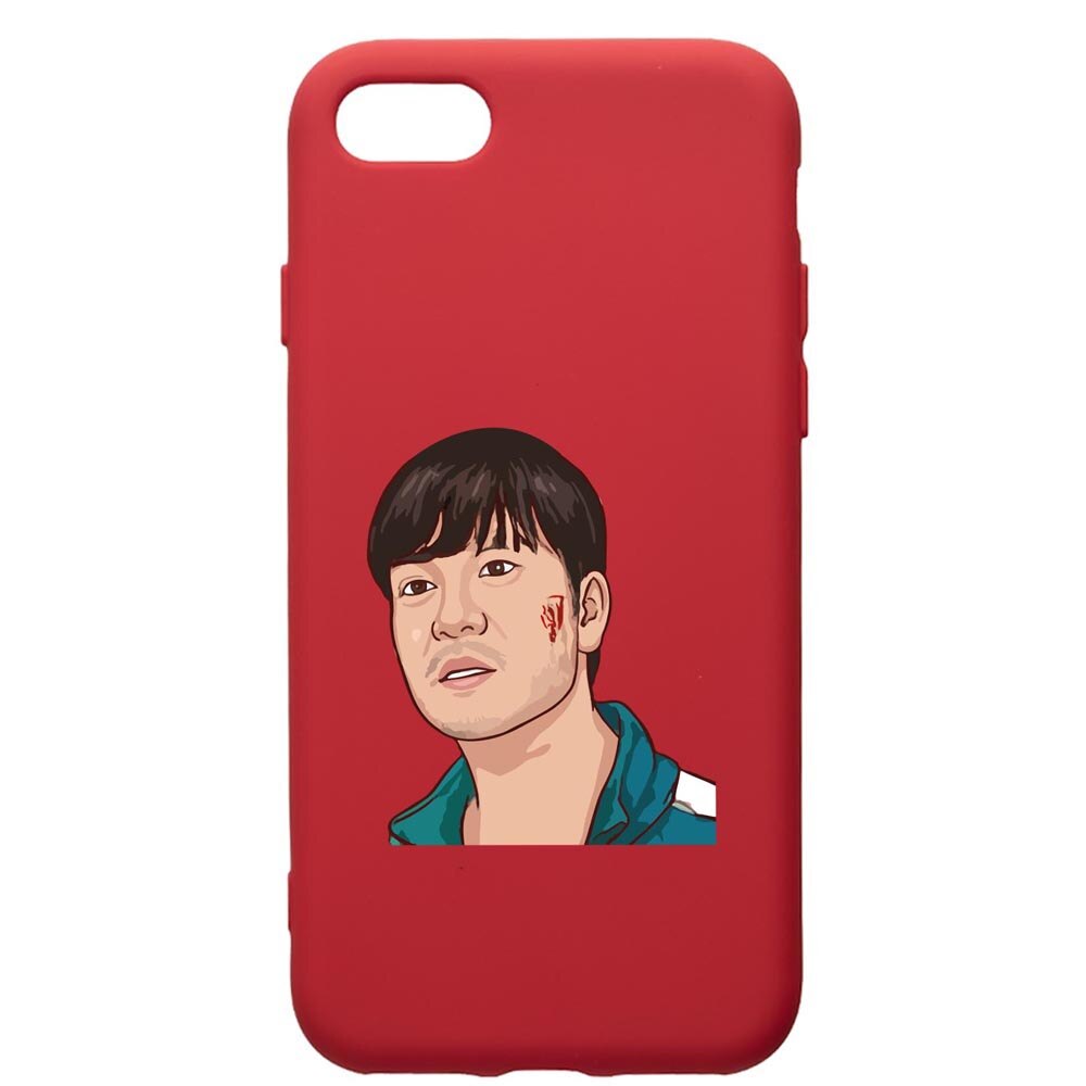 Husa Premium Silicon Compatibila Cu Apple iPhone SE 2 / iPhone 8 / iPhone 7, Squid Game - Gamer 218, silicon, cu interiorul din material textil, protectie camera, Red, PR843