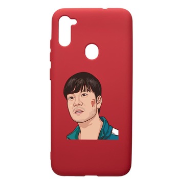 Husa Premium Silicon Compatibila Cu Samsung Galaxy A11, Squid Game - Gamer 218, silicon, cu interiorul din material textil, protectie camera, Red, PR843 Husa Premium Silicon Compatibila Cu Samsung Galaxy A11, Squid Game - Gamer 218, silicon, cu interiorul din material textil, protectie camera, Red, PR843