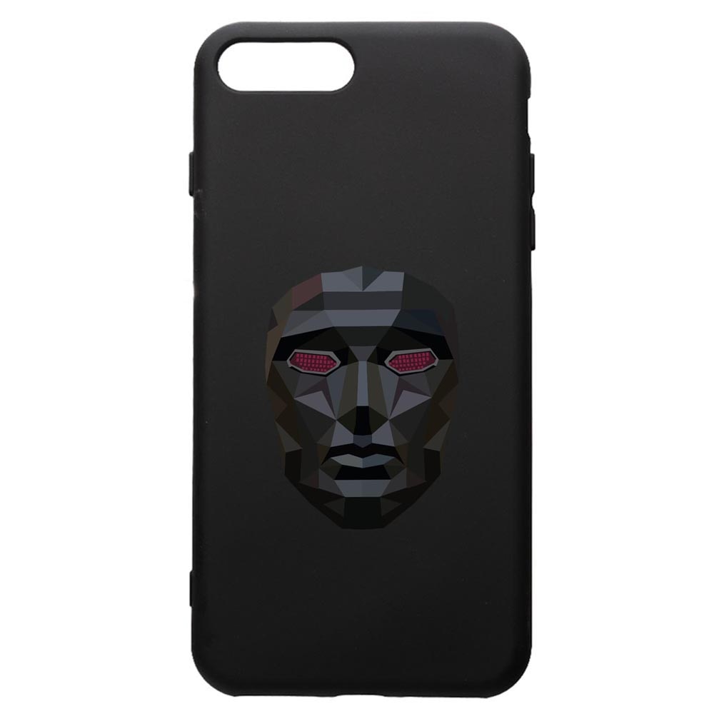 Husa Premium Silicon Compatibila Cu Apple iPhone 8 Plus / iPhone 7 Plus, Squid Game Mask Front Man, silicon, cu interiorul din material textil, protectie camera, PB844