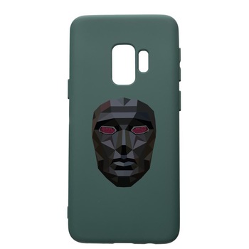 Husa Premium Silicon Compatibila Cu Samsung Galaxy S9, Squid Game Mask Front Man, cu interiorul din material textil, protectie camera, Forest Green, PFG844 Husa Premium Silicon Compatibila Cu Samsung Galaxy S9, Squid Game Mask Front Man, cu interiorul din material textil, protectie camera, Forest Green, PFG844