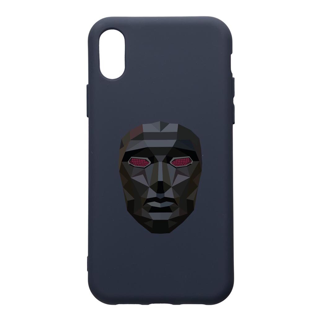 Husa Premium Silicon Compatibila Cu Huawei Y5 2019, Squid Game Mask Front Man, cu interiorul din material textil, protectie camera, Alaskan Blue, PAB844