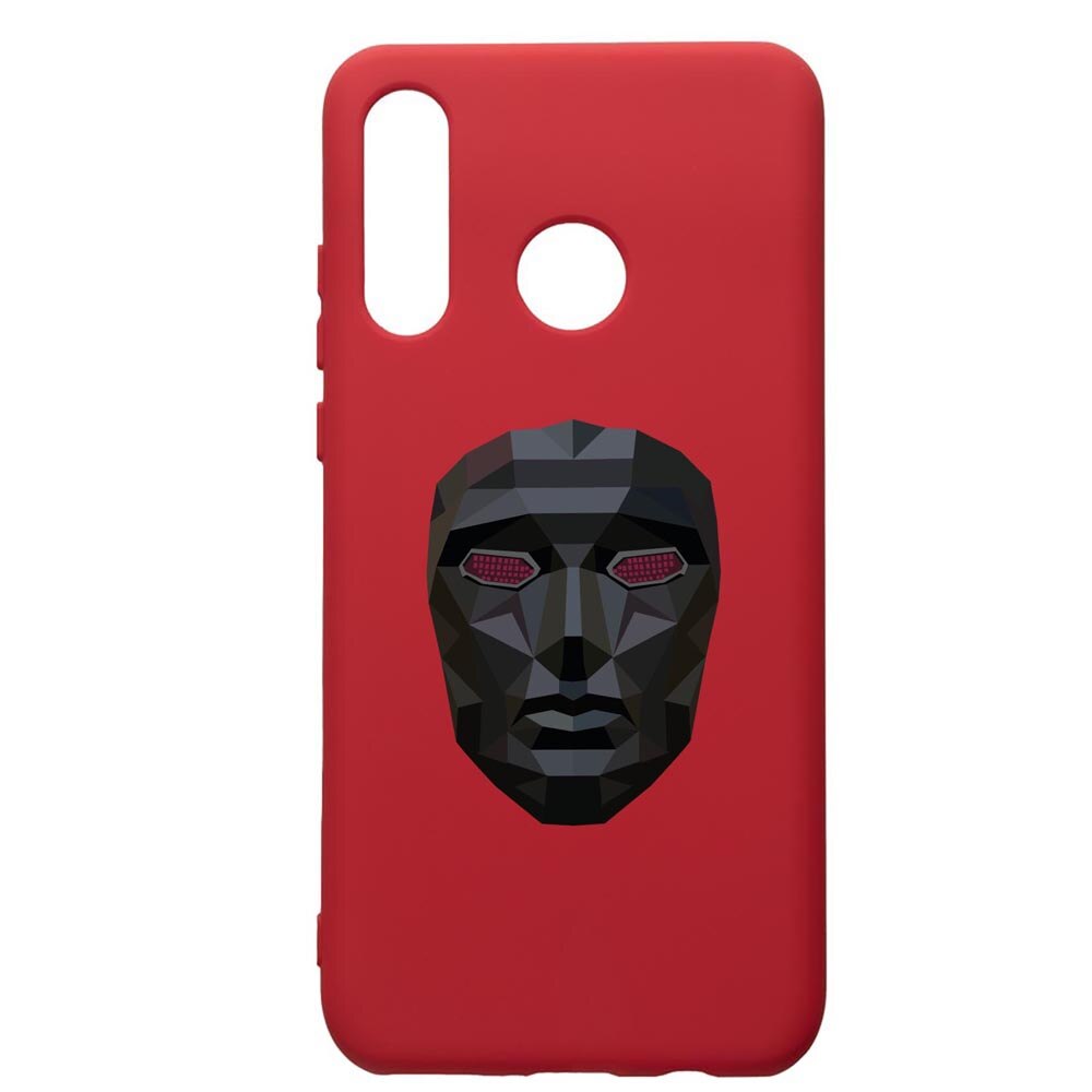 Husa Premium Silicon Compatibila Cu Huawei P30 Lite, Squid Game Mask Front Man, silicon, cu interiorul din material textil, protectie camera, Red, PR844