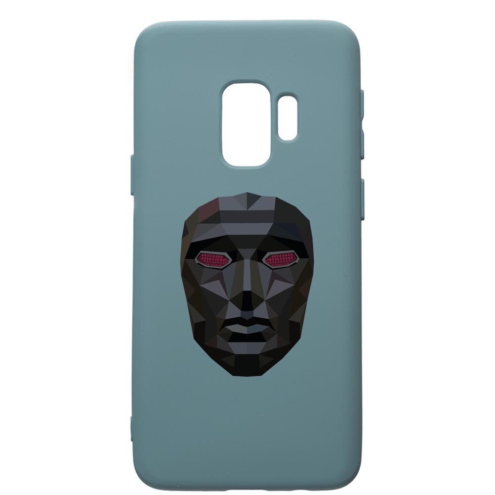 Husa Premium Silicon Compatibila Cu Samsung Galaxy S9, Squid Game Mask Front Man, silicon, cu interiorul din material textil, protectie camera, Cornflower, PCF844