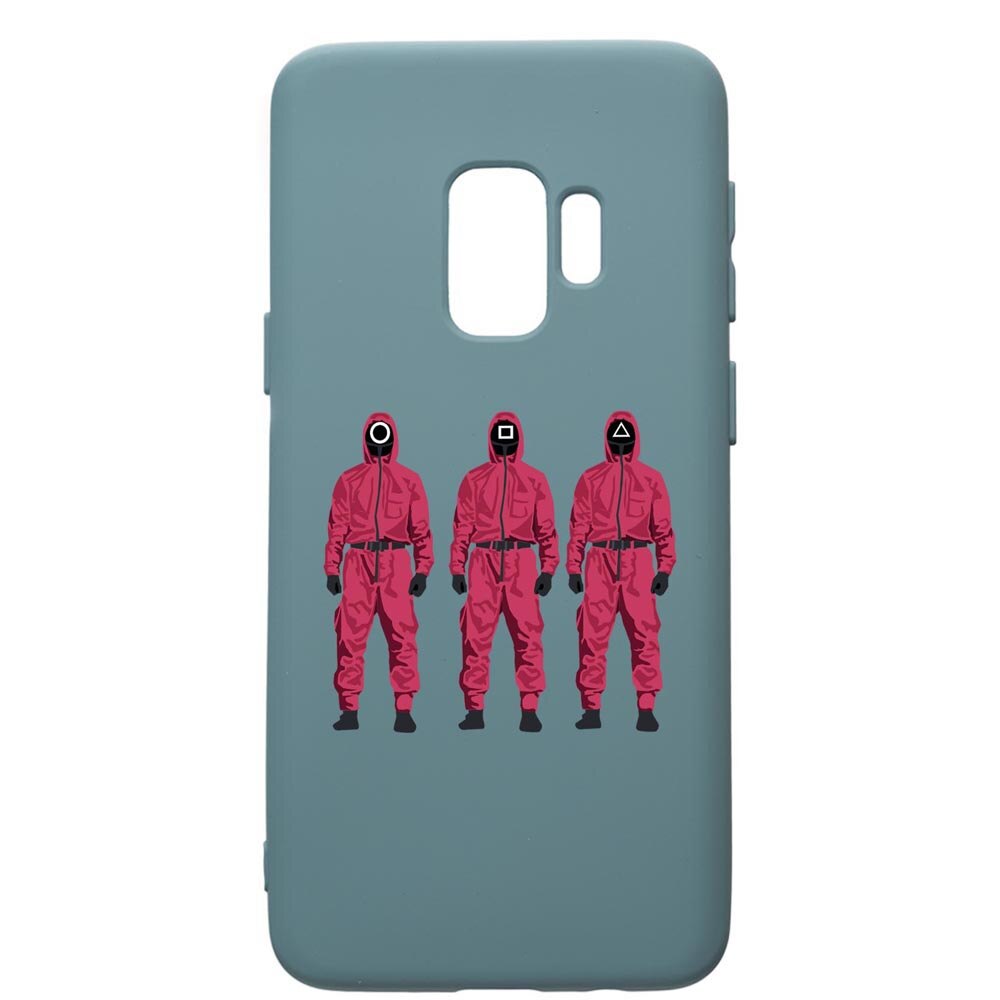 Husa Premium Silicon Compatibila Cu Samsung Galaxy S9, Squid Game Soldier Mask, silicon, cu interiorul din material textil, protectie camera, Cornflower, PCF845