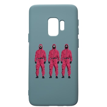 Husa Premium Silicon Compatibila Cu Samsung Galaxy S9, Squid Game Soldier Mask, silicon, cu interiorul din material textil, protectie camera, Cornflower, PCF845 Husa Premium Silicon Compatibila Cu Samsung Galaxy S9, Squid Game Soldier Mask, silicon, cu interiorul din material textil, protectie camera, Cornflower, PCF845