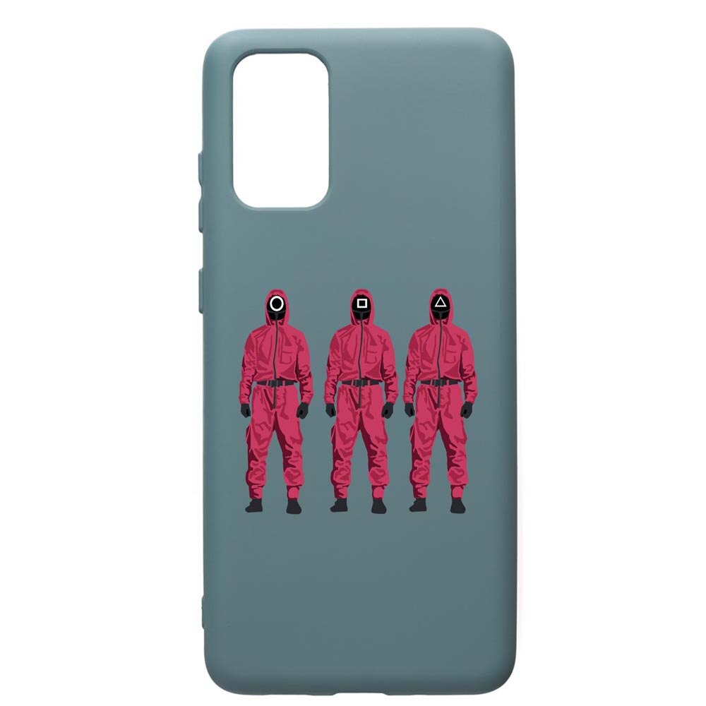 Husa Premium Silicon Compatibila Cu Samsung Galaxy S20 Plus, Squid Game Soldier Mask, silicon, cu interiorul din material textil, protectie camera, Cornflower, PCF845