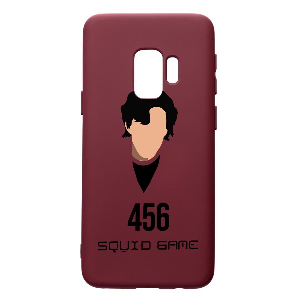 Husa Premium Silicon compatibila cu Samsung Galaxy S9, Squid Game - Gamer 456, cu interiorul din material textil, protectie camera, Burgundy, PBR846
