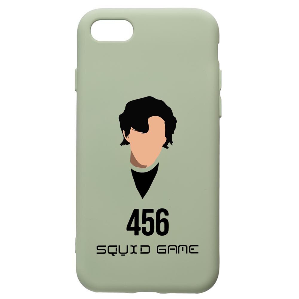 Husa Premium Silicon Compatibila Cu Apple iPhone SE 2 / iPhone 8 / iPhone 7, Squid Game - Gamer 456, cu interiorul din material textil, protectie camera, Beryl, PGR846