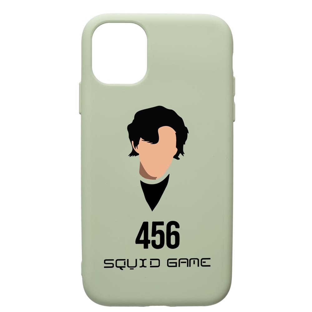 Husa Premium Silicon Compatibila Cu Apple iPhone 11 Pro Max, Squid Game - Gamer 456, cu interiorul din material textil, protectie camera, Beryl, PGR846