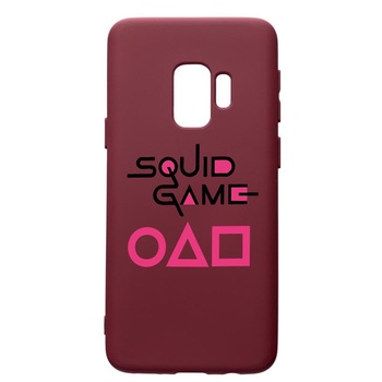 Husa Premium Silicon compatibila cu Samsung Galaxy S9, Squid Game, cu interiorul din material textil, protectie camera, Burgundy, PBR847 Husa Premium Silicon compatibila cu Samsung Galaxy S9, Squid Game, cu interiorul din material textil, protectie camera, Burgundy, PBR847