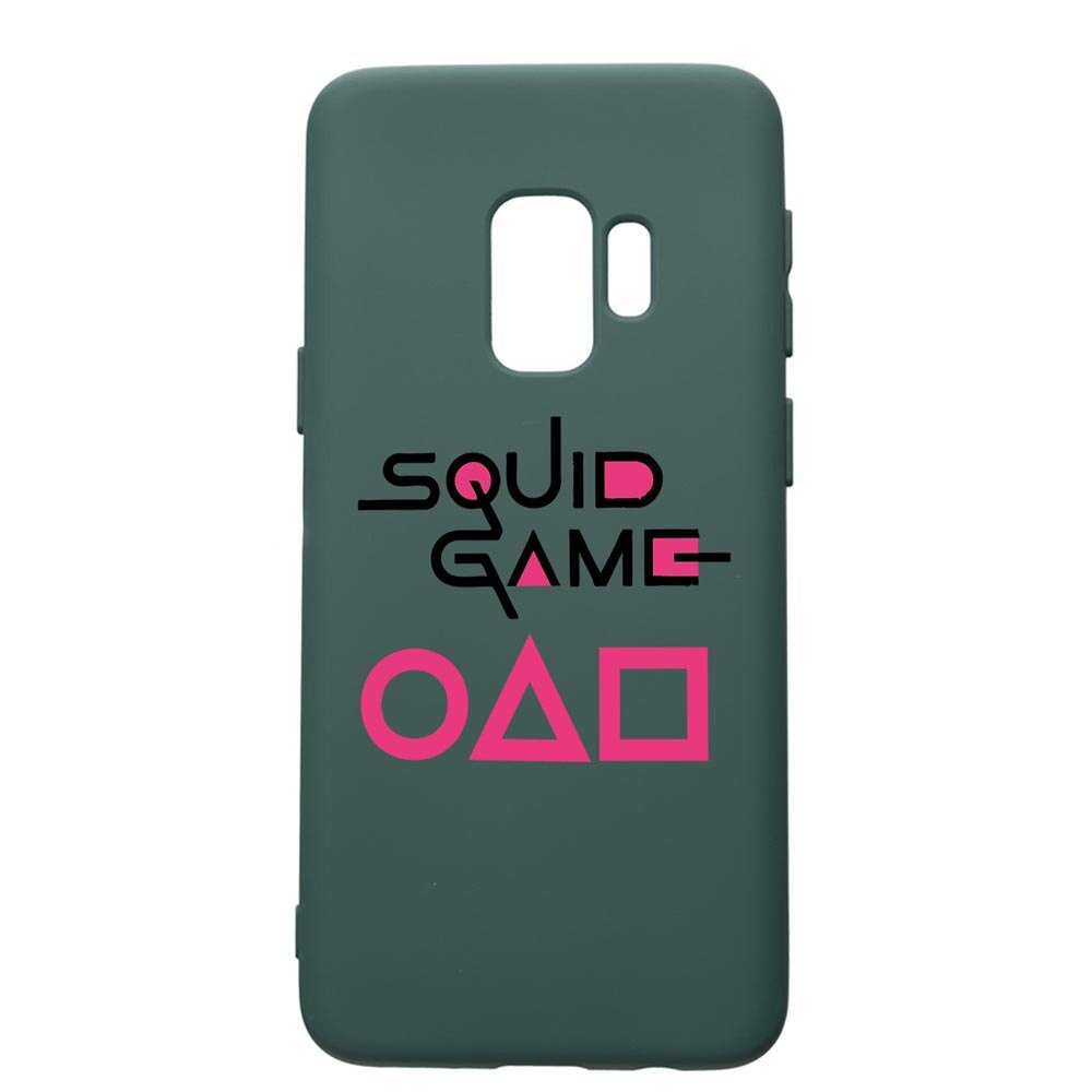 Husa Premium Silicon Compatibila Cu Samsung Galaxy S9, Squid Game, cu interiorul din material textil, protectie camera, Forest Green, PFG847