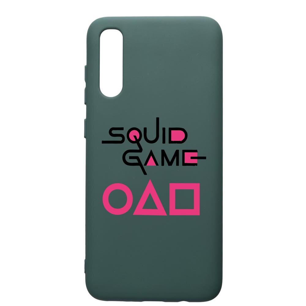 Husa Premium Silicon Compatibila Cu Samsung Galaxy A70, Squid Game, cu interiorul din material textil, protectie camera, Forest Green, PFG847