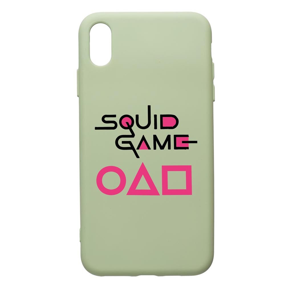 Husa Premium Silicon Compatibila Cu Apple iPhone XR, Squid Game, cu interiorul din material textil, protectie camera, Beryl, PGR847