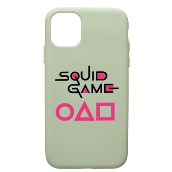 Husa Premium Silicon Compatibila Cu Apple iPhone 12, Squid Game, cu interiorul din material textil, protectie camera, Beryl, PGR847 Husa Premium Silicon Compatibila Cu Apple iPhone 12, Squid Game, cu interiorul din material textil, protectie camera, Beryl, PGR847