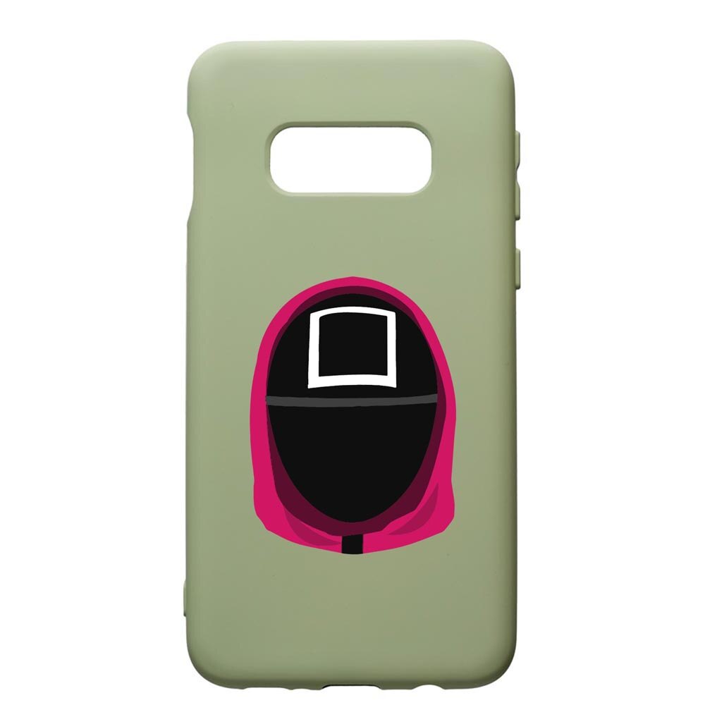 Husa Premium Silicon Compatibila Cu Samsung Galaxy S10, Squid Game Soldier Square, cu interiorul din material textil, protectie camera, Beryl, PGR848